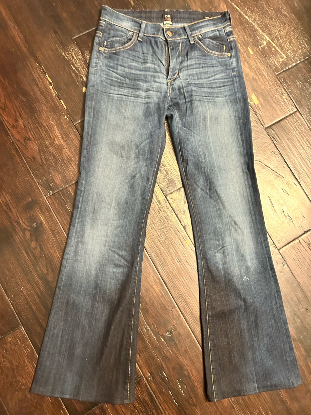 Citizens Of Humanity Women's Boot Cut Jeans in Washed Dark Blue